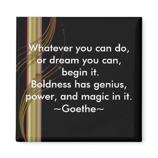 Begin-Goethe-Motivational Magnets magnet