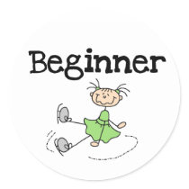 Beginner Ice Skater Sticker by stick_figures Beginner Ice Skater Sticker