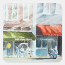 BEGINNING OF THE DAY SQUARE STICKER