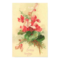 Begonia Birthday Greetings posters
