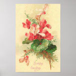 Begonia Birthday Greetings Poster
