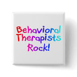 Behavioral Therapists Rock Pinback Buttons
