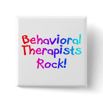 Behavioral Therapists Rock Pinback Buttons