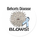 Behcets Disease Blows Awareness Design stickers by animals4acause Behcets Disease Blows Awareness Design stickers