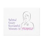 Behind Every Successful Woman is Herself Postcards
