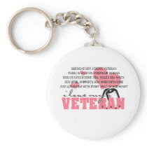 Behind every Veteran Keychains