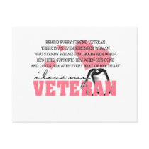 Behind every Veteran Postcard