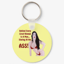 Behind Great Women T-shirts and Gifts For Her keychains by sagart1952 Behind Great Women T-shirts and Gifts For Her keychains
