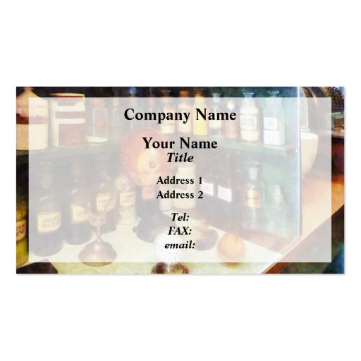Behind the Counter at the Drugstore Business Card Templates