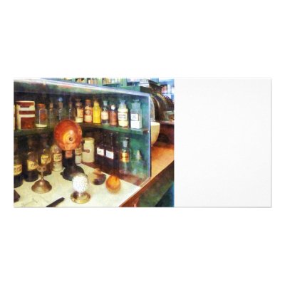 Behind the Counter at the Drugstore Custom Photo Card by SusanSavad