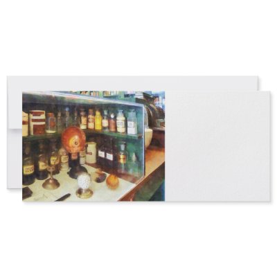 Behind the Counter at the Drugstore Custom Rack Cards by SusanSavad