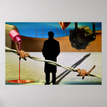Behind the wire print