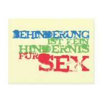 Behinderung ist kein Hindernis für Sex postcards