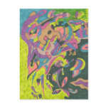 Behold, Original Abstract Post Card