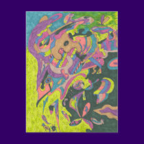 Behold, Original Abstract postcards