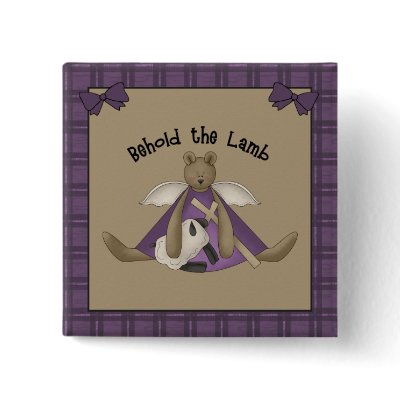 Behold the Lamb Button by berkeleygirlforever