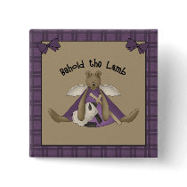 Behold the Lamb Button by berkeleygirlforever Behold the Lamb Button