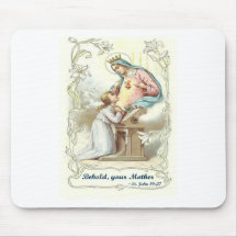 'Behold Your Mother' Blessed Virgin Mary Items Mouse Pads