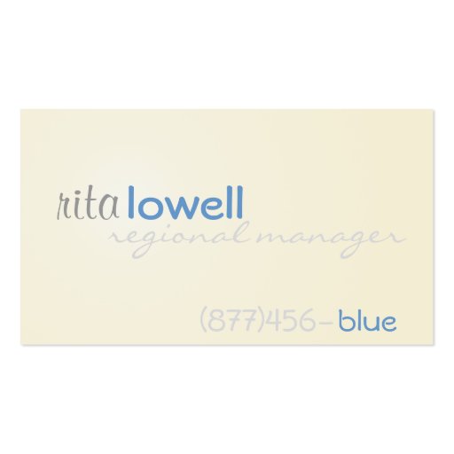 Beige and Blue Business Card Template (back side)