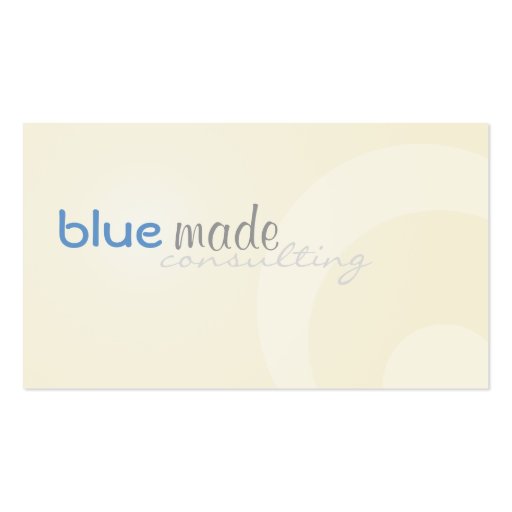Beige and Blue Business Card Template (front side)