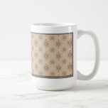 Beige and Brown Print Mug