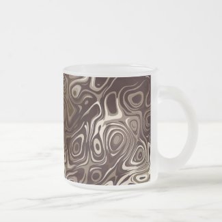 Beige And Brown Swirl Pattern Coffee Mugs