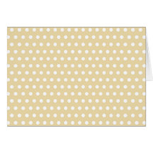 Beige and White Polka Dot Pattern. Spotty. Cards