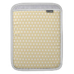 Beige and White Polka Dot Pattern. Spotty. Ipad Sleeve