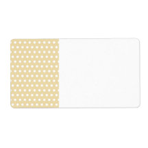 Beige and White Polka Dot Pattern. Spotty. Shipping Labels