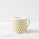 Beige and White Polka Dot Pattern. Spotty. Espresso Mug