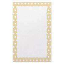 Beige and White Polka Dot Pattern. Spotty. Custom Stationery