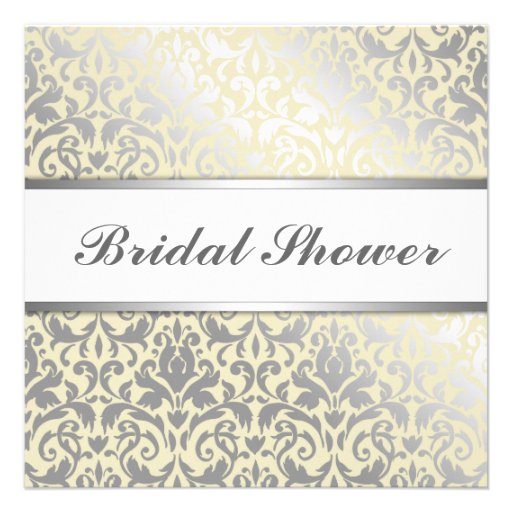 Beige and Yellow Bridal Shower Invitation