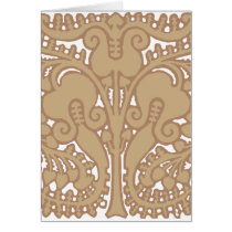 Beige "Brocade" Card