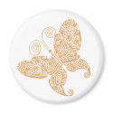 Beige Butterfly Magnet by ShouShou Beige Butterfly Magnet
