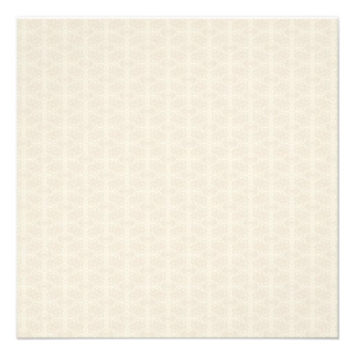Beige Damask Pink Baby Girl Christening Personalized Announcement