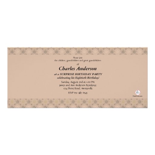Beige Diamonds Multi-Photo Invitation