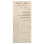 Beige Floral Wedding Program rack cards