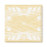 beige flowers magnets