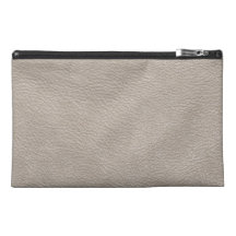 Beige Leather Print Texture Pattern Travel Accessory Bag