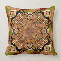 Beige Moss Fractal Flower American MoJo Pillow