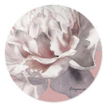 Beige Pink Peony Wedding Envelope Seals stickers by lillyarts Beige Pink Peony Wedding Envelope Seals stickers