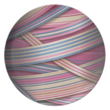 Beige Rose abstract lines Party Plate