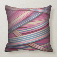 Beige Rose abstract lines Throw Pillow