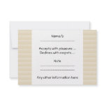 Beige Tan Color Stripe Pattern. Personalized Invitations