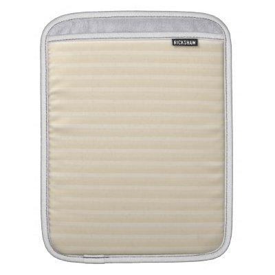 Beige Tan Color Stripe Pattern. Sleeves For Ipads by Graphics_By_Metarla