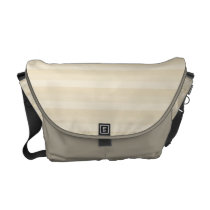 Beige Tan Color Stripe Pattern. Courier Bag