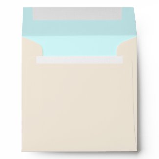 Beige Teal Blue Linen Envelopes