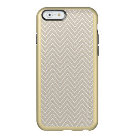 Beige White Chevron Pattern Incipio Feather® Shine iPhone 6 Case