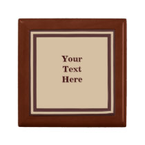 Beige with Brown Border Tile Gift Box