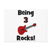 Being 3 Rocks! With Guitar Rockstar Rocker Postcards